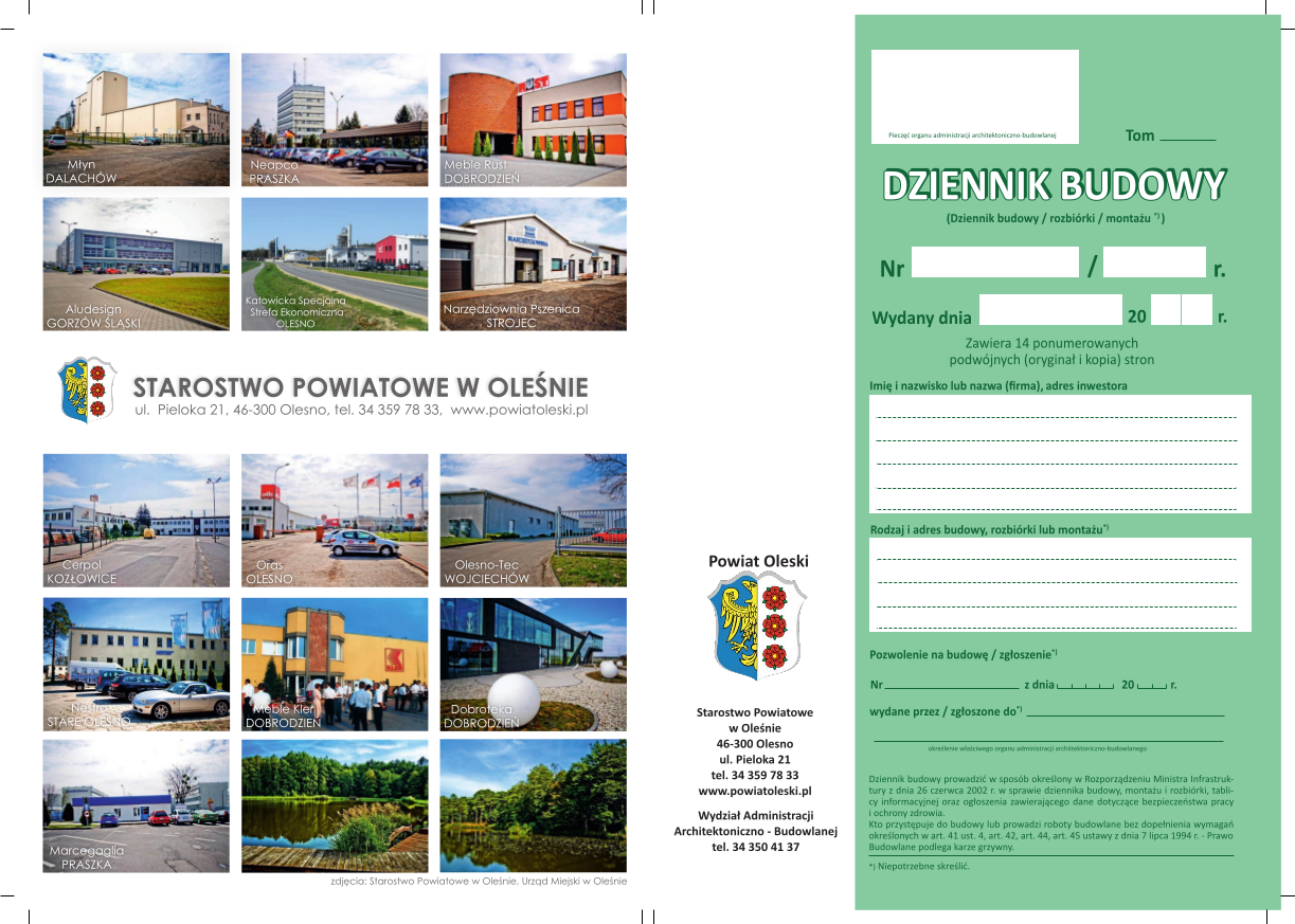 Dziennik budowy powiat oleski